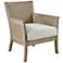 Diedra Reclaimed Natural Solid Wood and Rattan Accent Chair