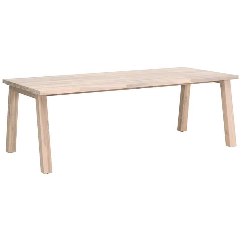 Image 1 Diego 81 1/2" Wide Gray Teak Wood Outdoor Dining Table Base