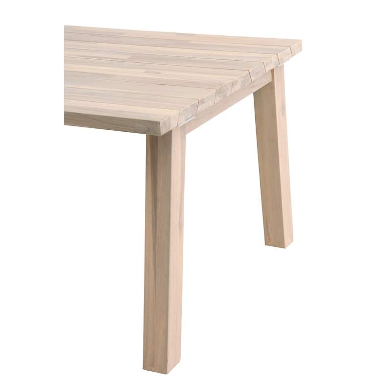 Image 3 Diego 81 1/2 inch Wide Gray Teak Wood Outdoor Dining Table Base more views