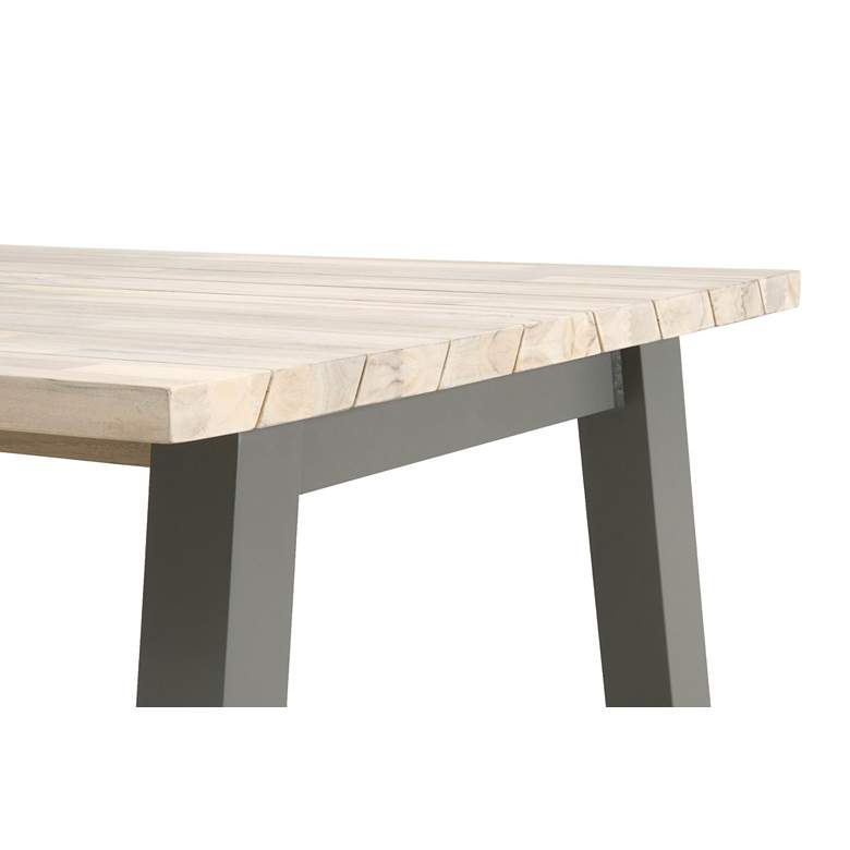 Image 4 Diego 86 1/2" Wide Gray Teak Wood Outdoor Dining Table Top more views
