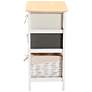 Diella 14 1/2"W White 2-Drawer Storage Cabinet with Basket