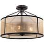 Diffusion 18" Wide Oil Rubbed Bronze 3-Light Ceiling Light