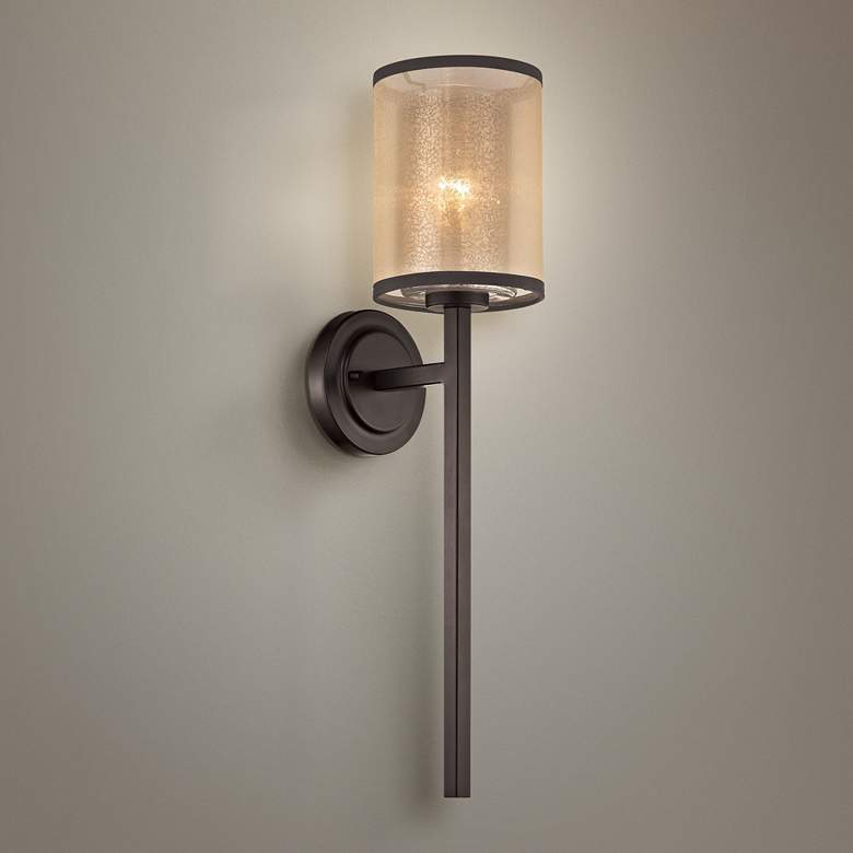 Image 1 Diffusion 24 inch High Oil Rubbed Bronze 1-Light Wall Sconce