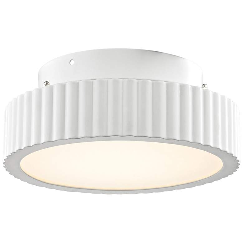 Image 1 Digby 10 inch Wide Matte White LED Ceiling Light
