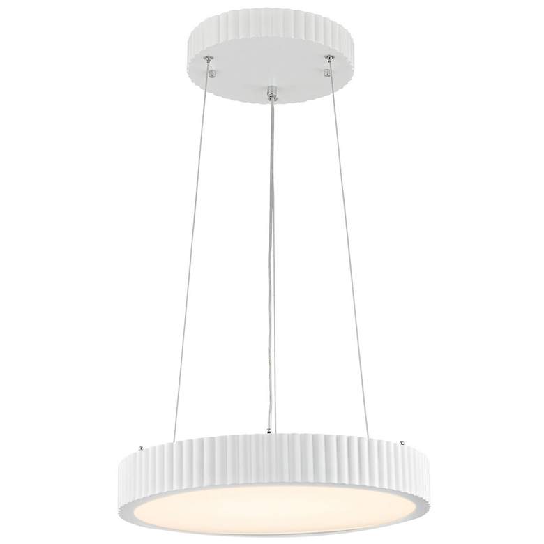 Image 1 Digby 16 inch Wide Integrated LED Chandelier - Matte White