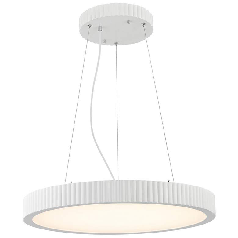 Image 1 Digby 22 inch Wide Integrated LED Chandelier - Matte White