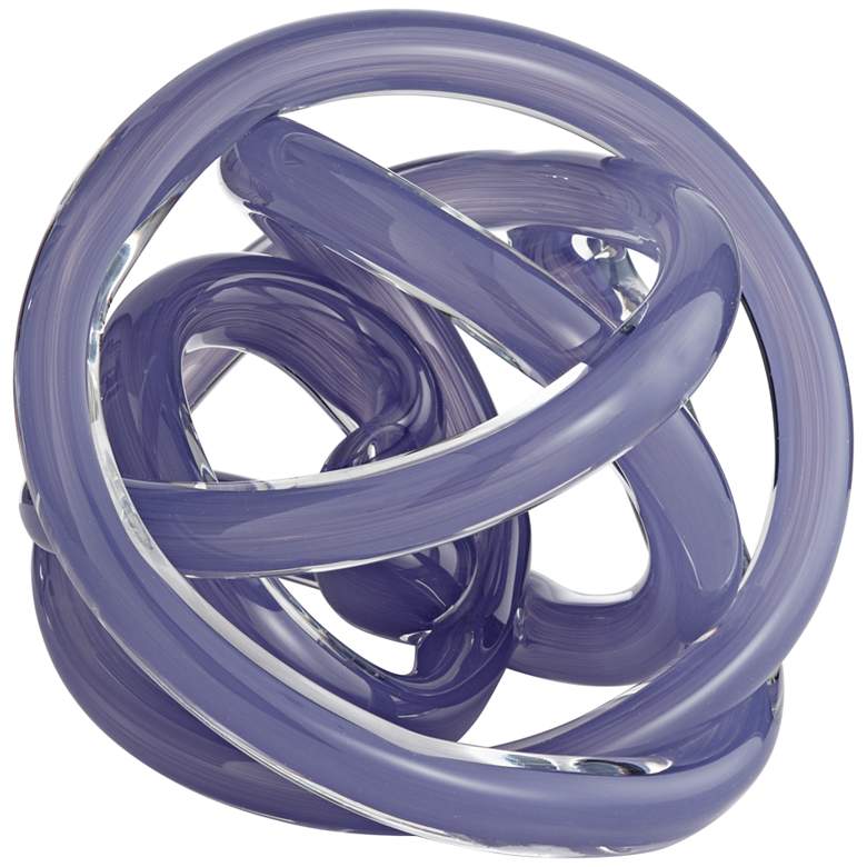 Image 1 Digby 6 1/4 inch High Violet Knotted Glass Table Decor