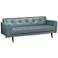 Digio Adda 80" Wide Blue Leather Sofa
