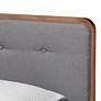 Dilara Dark Gray Fabric Tufted Twin Size Platform Bed in scene