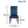 Dillan Modern Blue Tufted Dining Chairs Set of 2 in scene