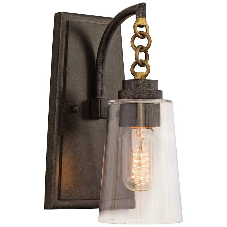Image 1 Dillon 11" High Milled Iron Wall Sconce