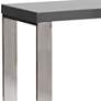 Dillon 39 1/2" Wide Gray and Polished Steel Side Return Desk
