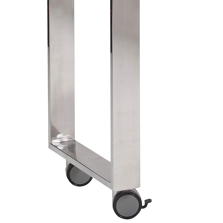 Image 3 Dillon 39 1/2" Wide Gray and Polished Steel Side Return Desk more views