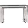 Dillon 39 1/2" Wide Gray and Polished Steel Side Return Desk