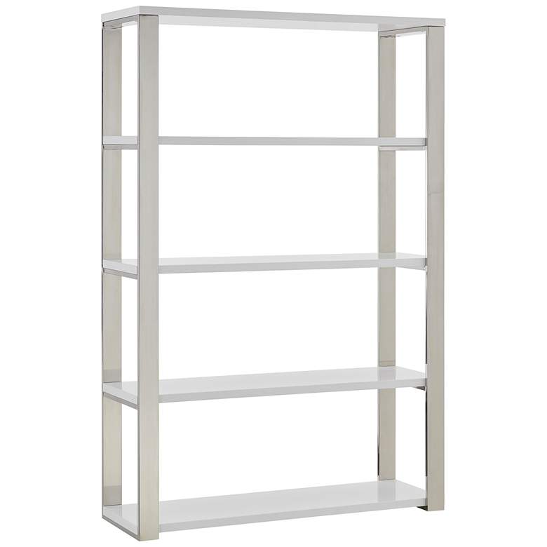 Image 1 Dillon 39 1/2" Wide High Gloss White Shelving Unit