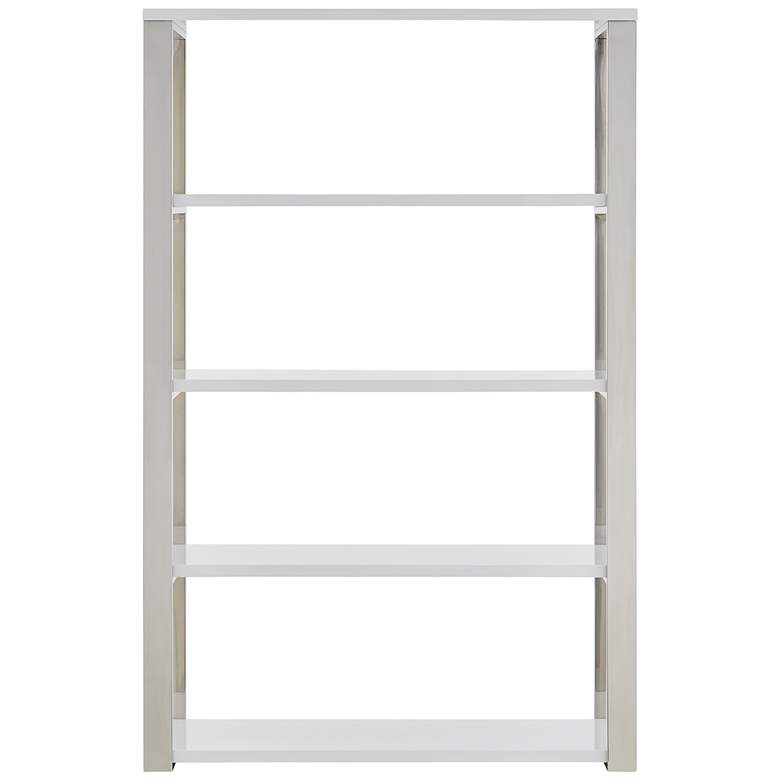 Image 3 Dillon 39 1/2" Wide High Gloss White Shelving Unit more views