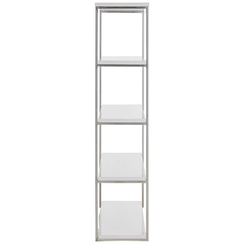 Image 4 Dillon 39 1/2" Wide High Gloss White Shelving Unit more views