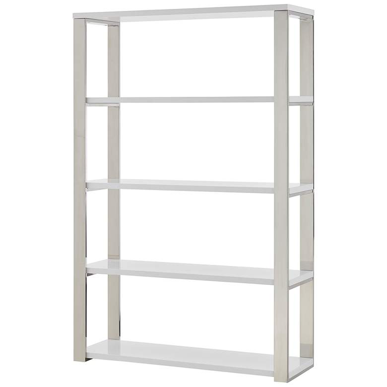 Image 5 Dillon 39 1/2" Wide High Gloss White Shelving Unit more views
