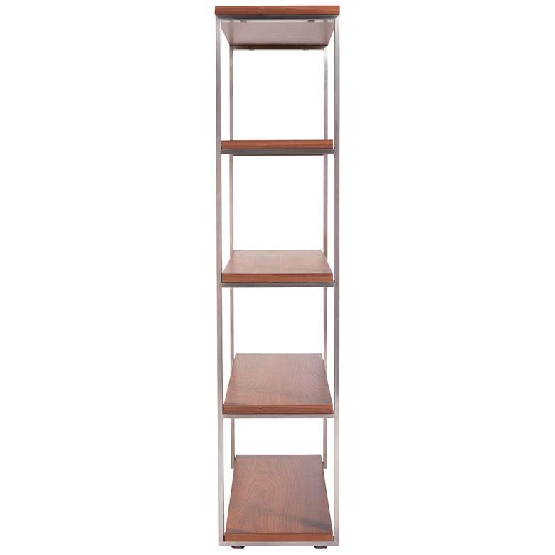 Image 3 Dillon 39 1/2" Wide Walnut Wood Brown Metal Shelving Unit more views