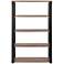 Dillon 39 1/2"W Black American Walnut 4-Shelf Shelving Unit