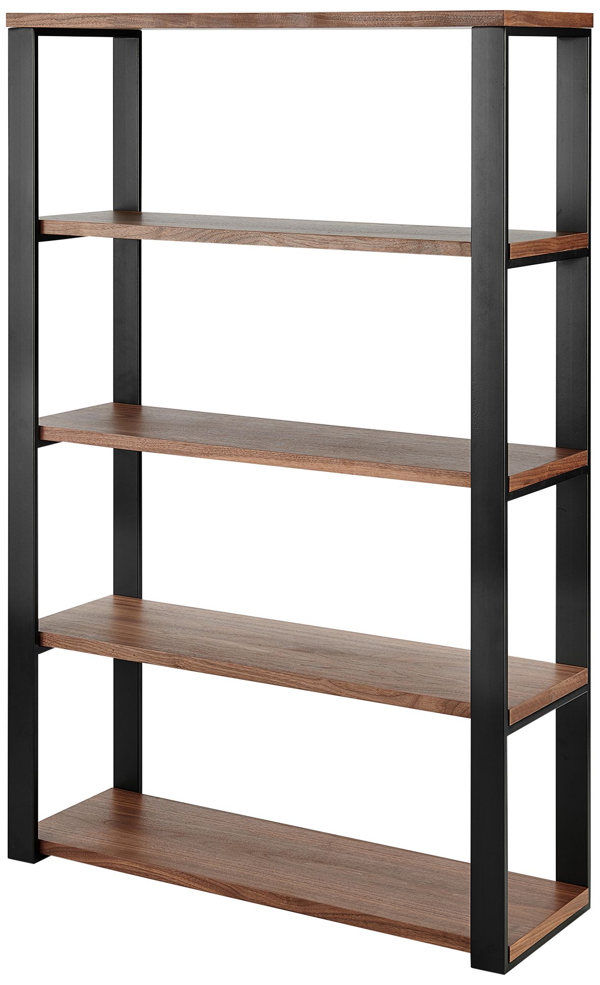 Image 5 Dillon 39 1/2"W Black American Walnut 4-Shelf Shelving Unit more views