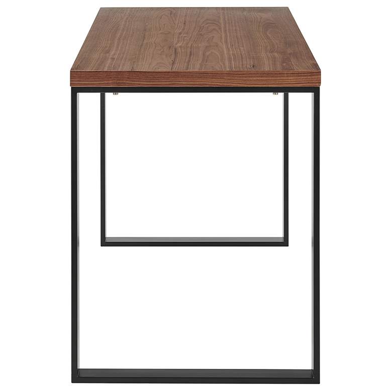 Image 4 Dillon 47 1/4" Wide Walnut and Matte Black Writing Desk more views