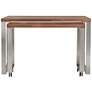 Dillon 47 1/4" Wide Walnut and Stainless Steel Writing Desk