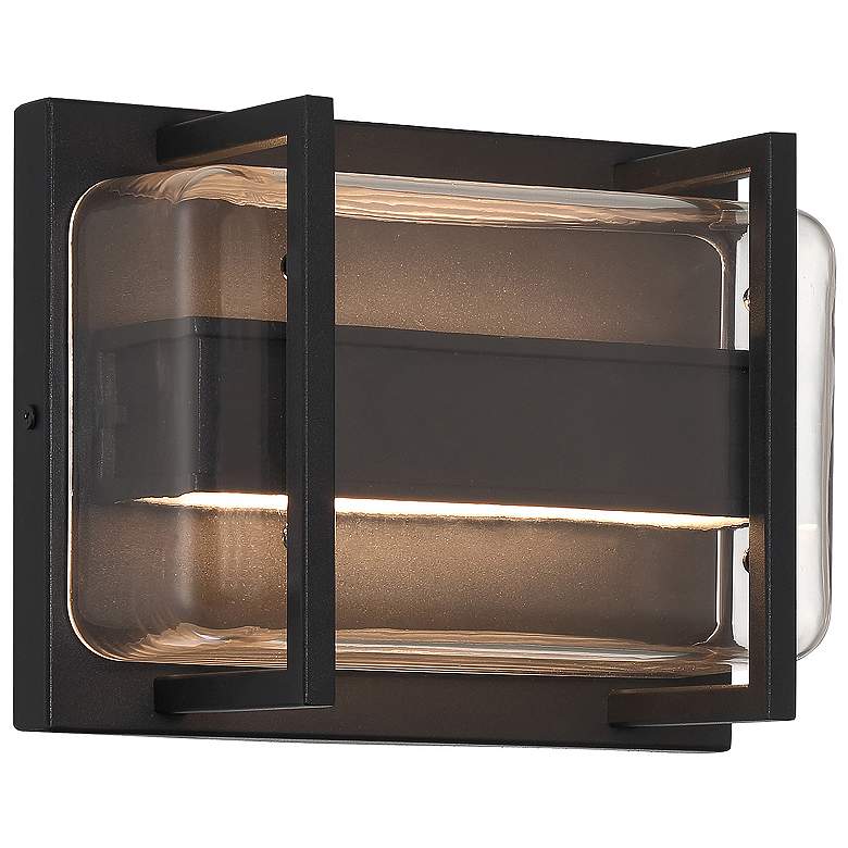 Image 1 Dillon 6.5" High Black Bi.Directional Outdoor LED Wall Mount