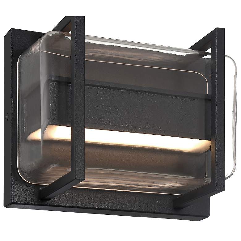 Image 6 Dillon 6.5" High Black Bi.Directional Outdoor LED Wall Mount more views
