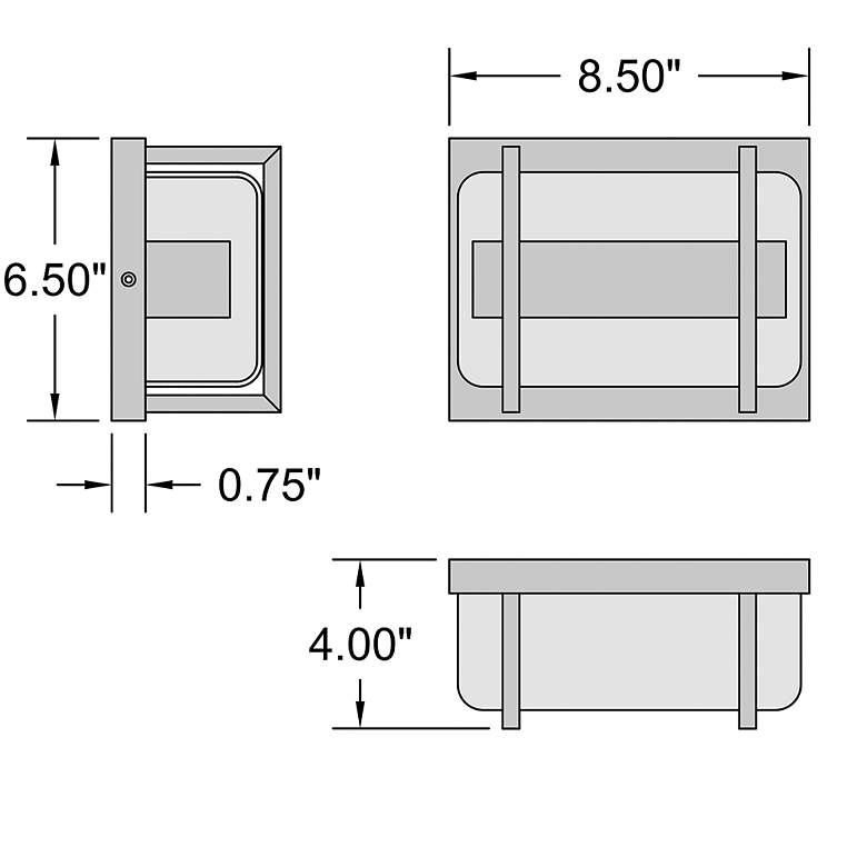 Image 7 Dillon 6.5" High Black Bi.Directional Outdoor LED Wall Mount more views