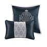 Thumbnail4 of Dillon Navy Medallion 8-Piece Cal King Comforter Bed Set more views