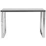 Dillon Polished Stainless Steel and Gray Desk