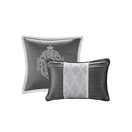Image5 of Dillon Silver Medallion 8-Piece Cal King Comforter Bed Set more views