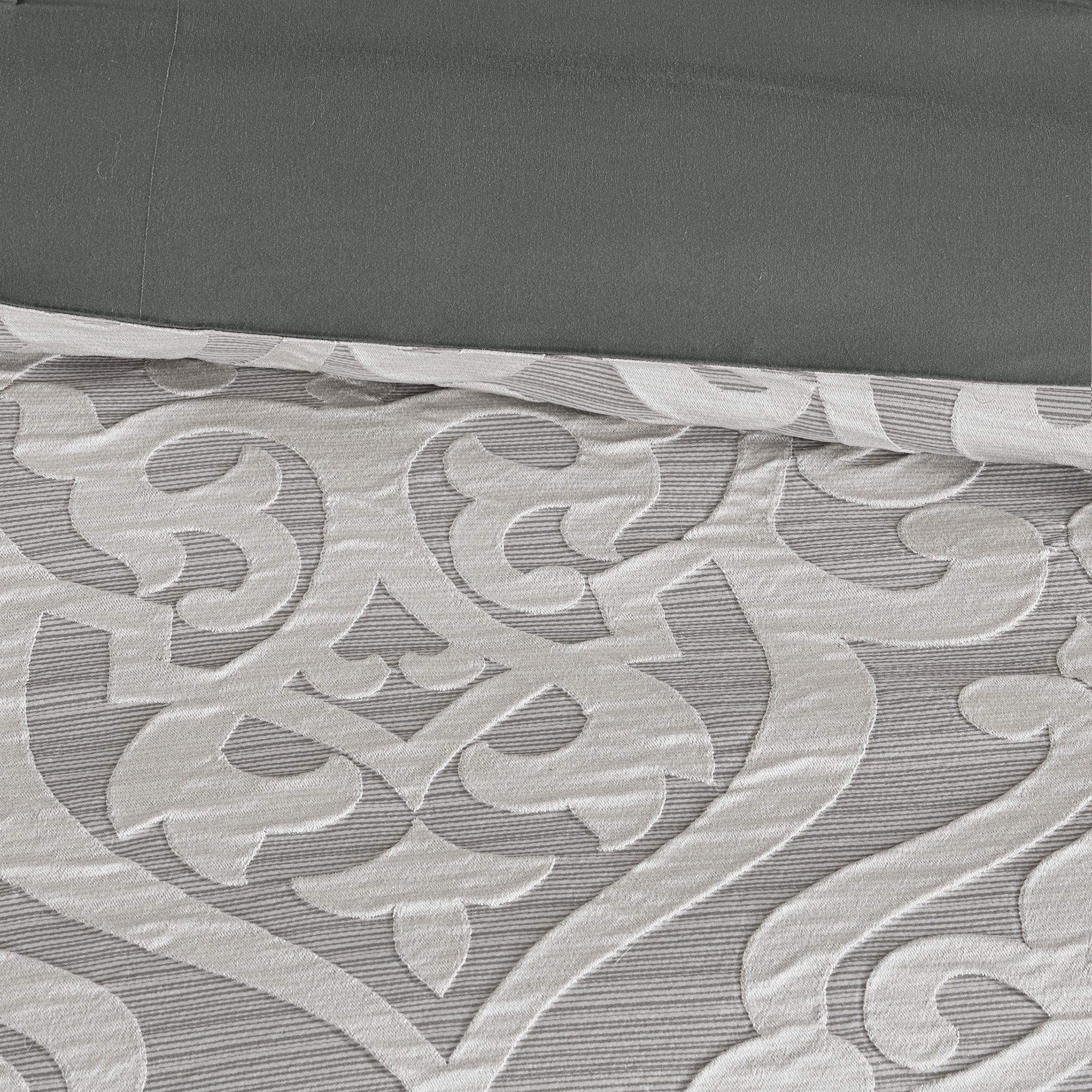 Dillon Silver Medallion 8-Piece Cal King Comforter Bed Set