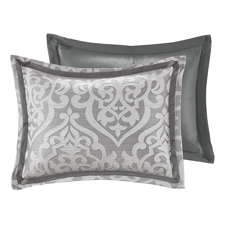 Image 4 Dillon Silver Medallion 8-Piece Queen Comforter Bed Set more views