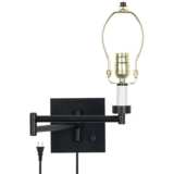 Dimmable Espresso Finish Plug-in Swing Arm Base