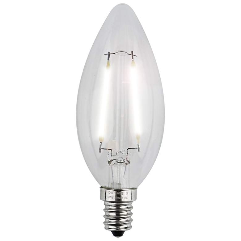 Image 1 Dimmable Torpedo 2 Watt E12 Filament LED Candelabra Bulb