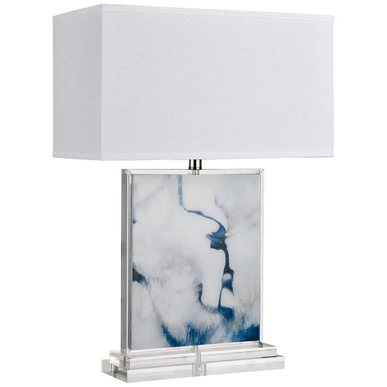 Image 2 Dimond Belhaven Blue and White Rectangular Table Lamp