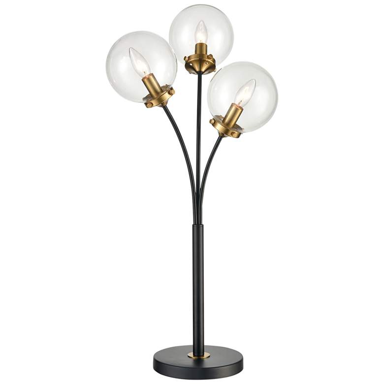 Image 2 Dimond Boudreaux Matte Black Metal 3-Light LED Table Lamp