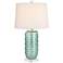 Dimond Caicos 25" Vase Profile Green Glass Table Lamp