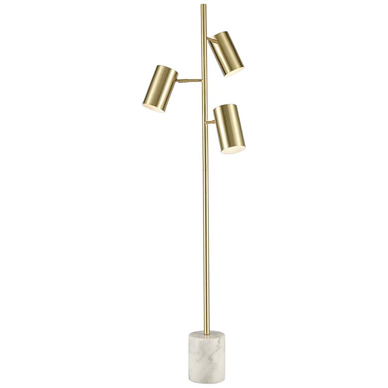 Image 1 Dimond Dien Honey Brass Metal 3-Light LED Tree Floor Lamp