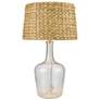 Dimond Downpour Clear Glass Bottle Table Lamp with Seagrass Shade