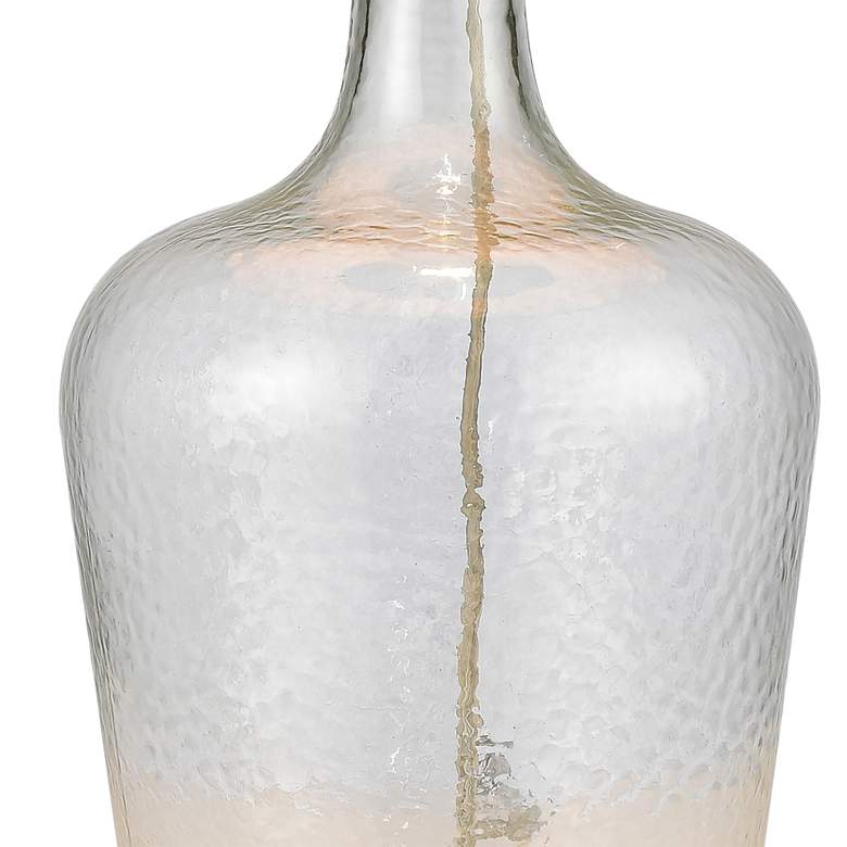 Image 4 Dimond Downpour Clear Glass Bottle Table Lamp with Seagrass Shade more views