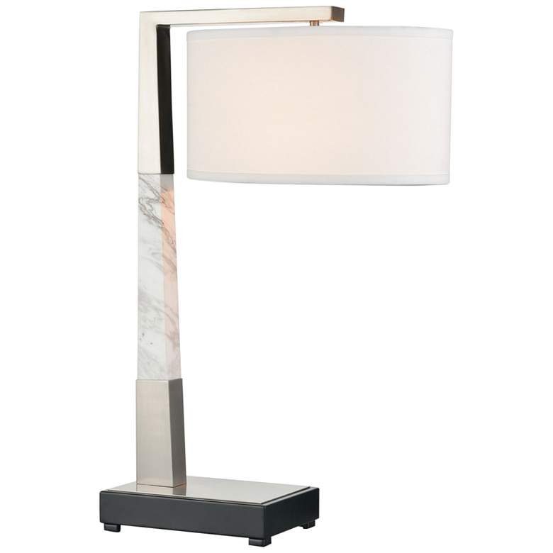 Image 1 Dimond Erudite Brushed Nickel Metal USB Table Lamp