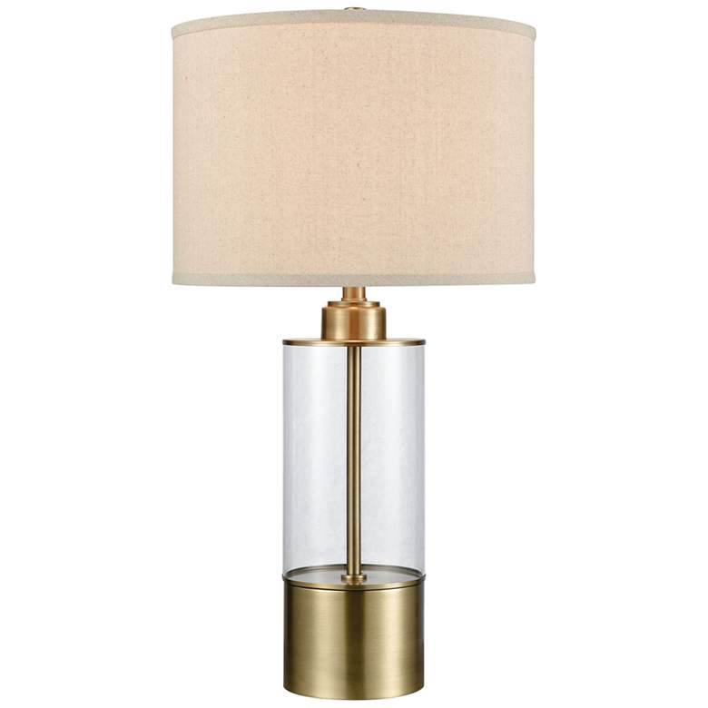 Image 2 Dimond Fermont Clear Glass and Antique Brass Table Lamp