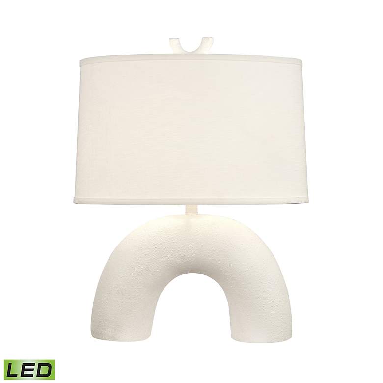 Image 2 Dimond Flection Dry White Earthenware LED Table Lamp more views