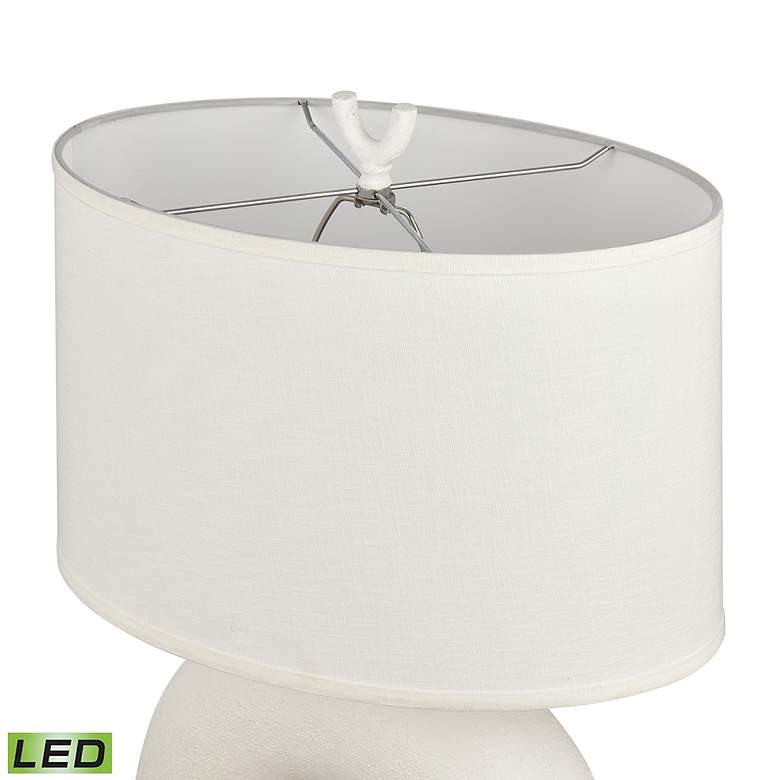 Image 4 Dimond Flection Dry White Earthenware LED Table Lamp more views