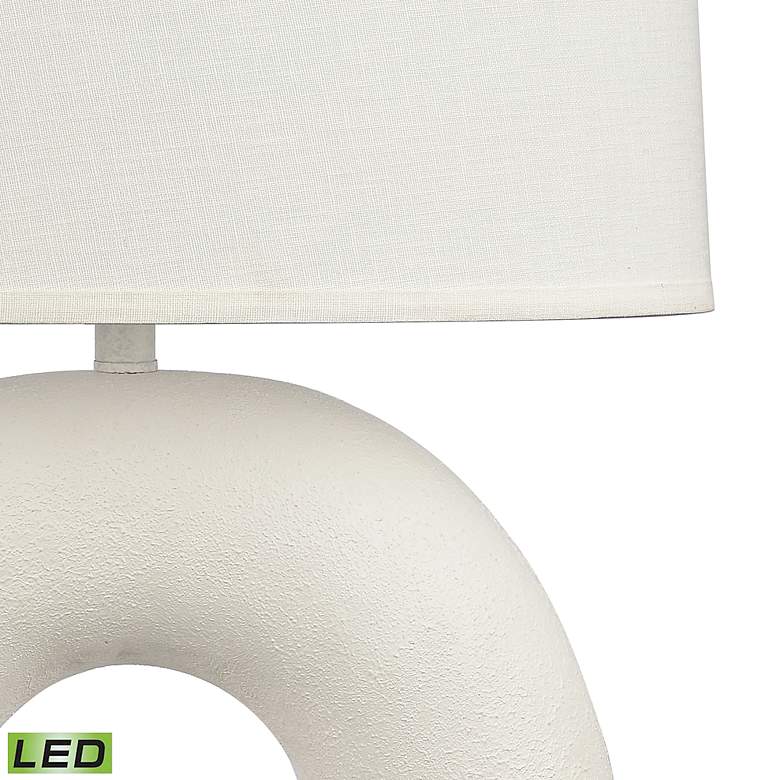 Image 5 Dimond Flection Dry White Earthenware LED Table Lamp more views