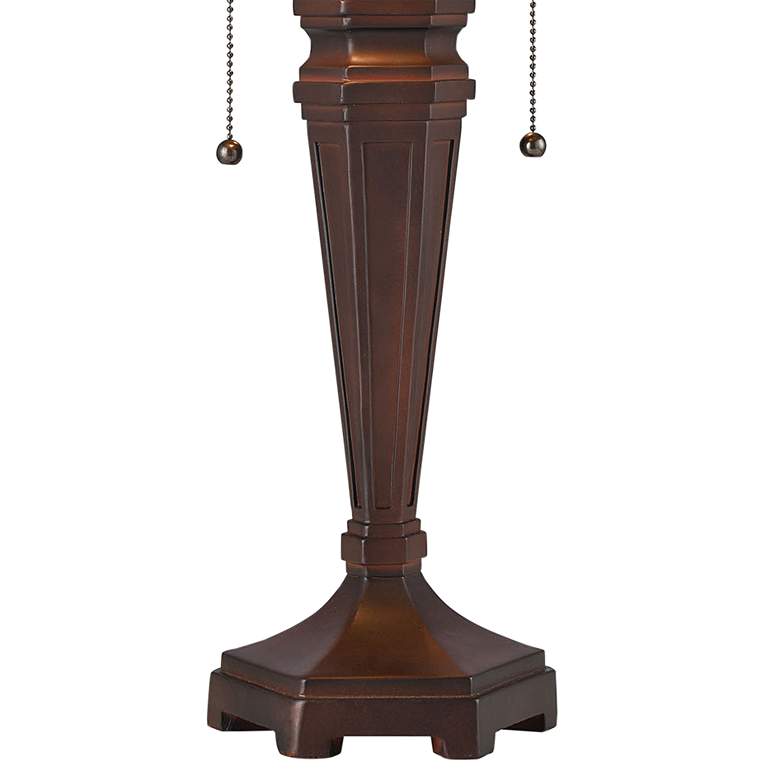 Image 4 Dimond Foursquare 24 inch Tiffany-Style Glass Bronze 2-Light Table Lamp more views