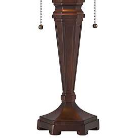 Image3 of Dimond Foursquare Tiffany Glass Bronze 2-Light Table Lamp more views